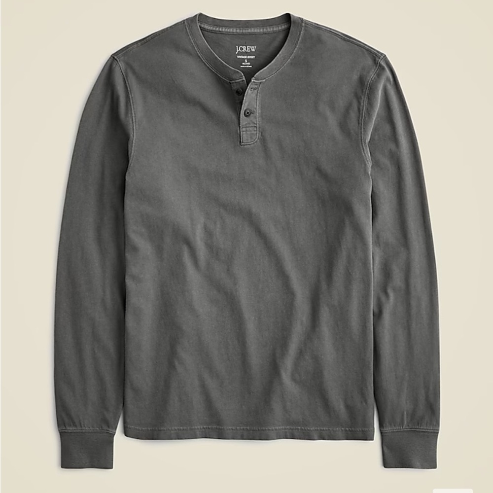J  crew galvanized iron Vintage-wash cotton henley